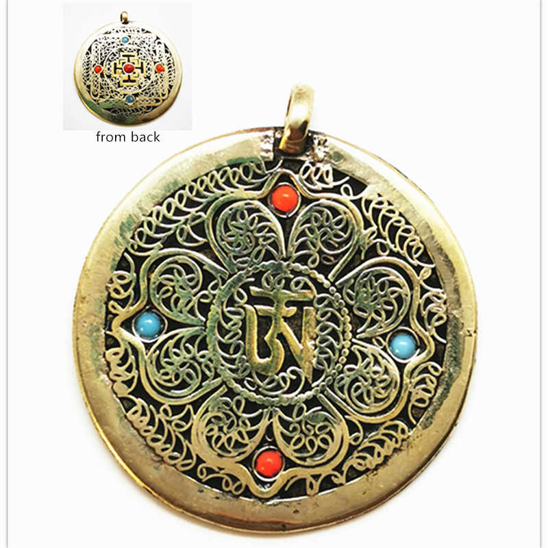Ethnic Fashion Com - قلادات نحاسية دائرية على شكل ماندالا