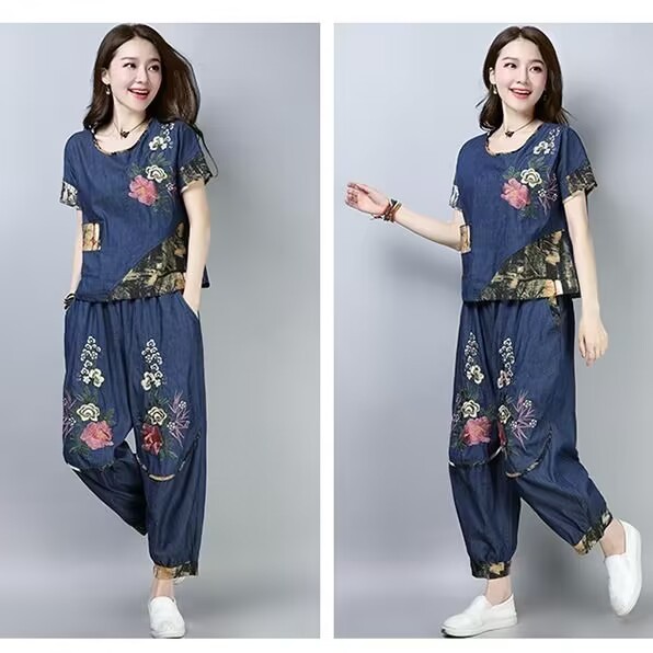 Ethnic Wear In Fashion - بدلة نسائية بتصميم عرقي مقاس كبير،