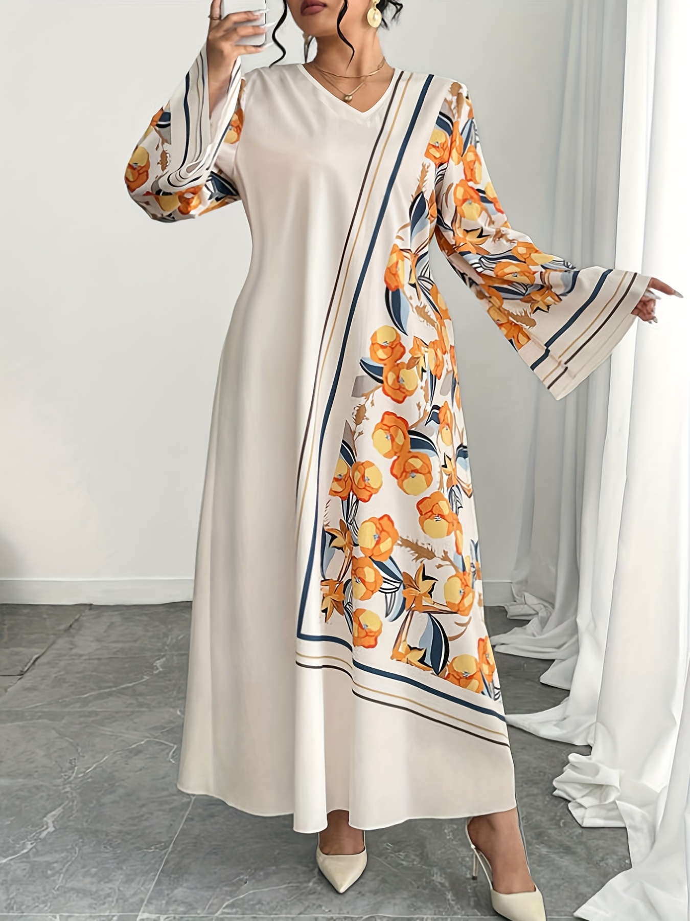 فستان نسائي عصري بمقاسات كبيرة - مراجعة Ethnic Style Dresses وسعره